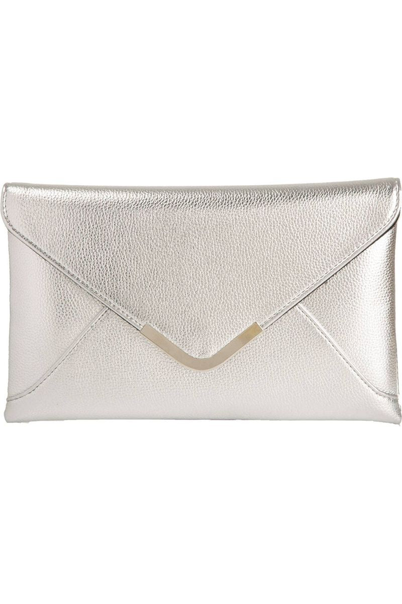 Silver Envelope Clutch