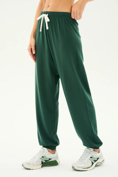 Andie Oversized Fleece Pants-Military