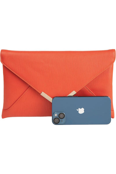 Orange Envelope Clutch