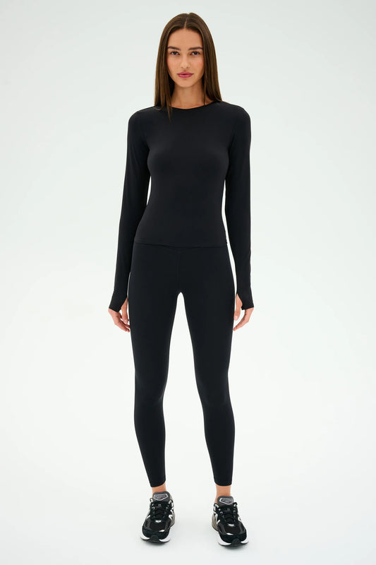 Airweight Long Sleeve Crop Black