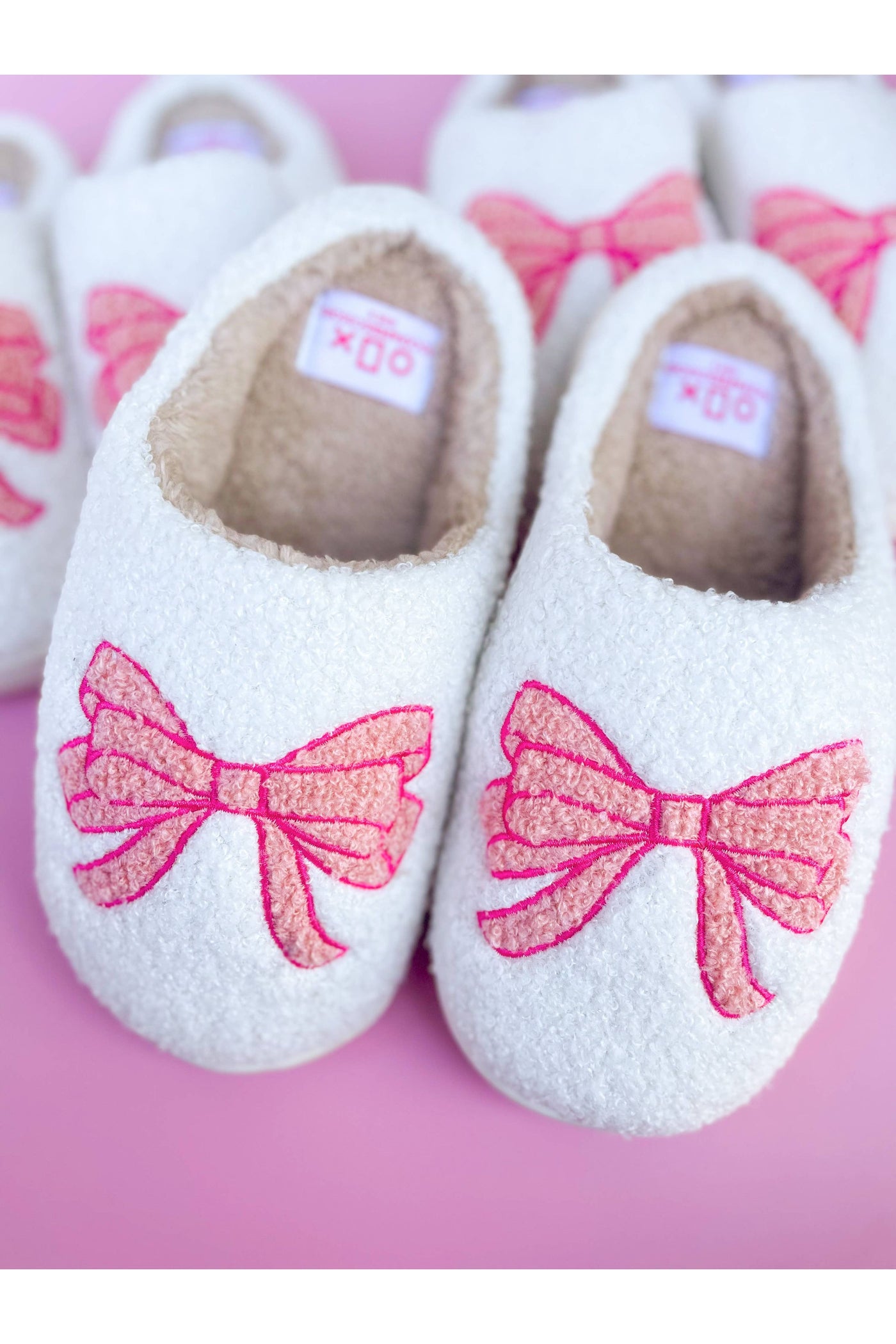 Pink Bow Slippers