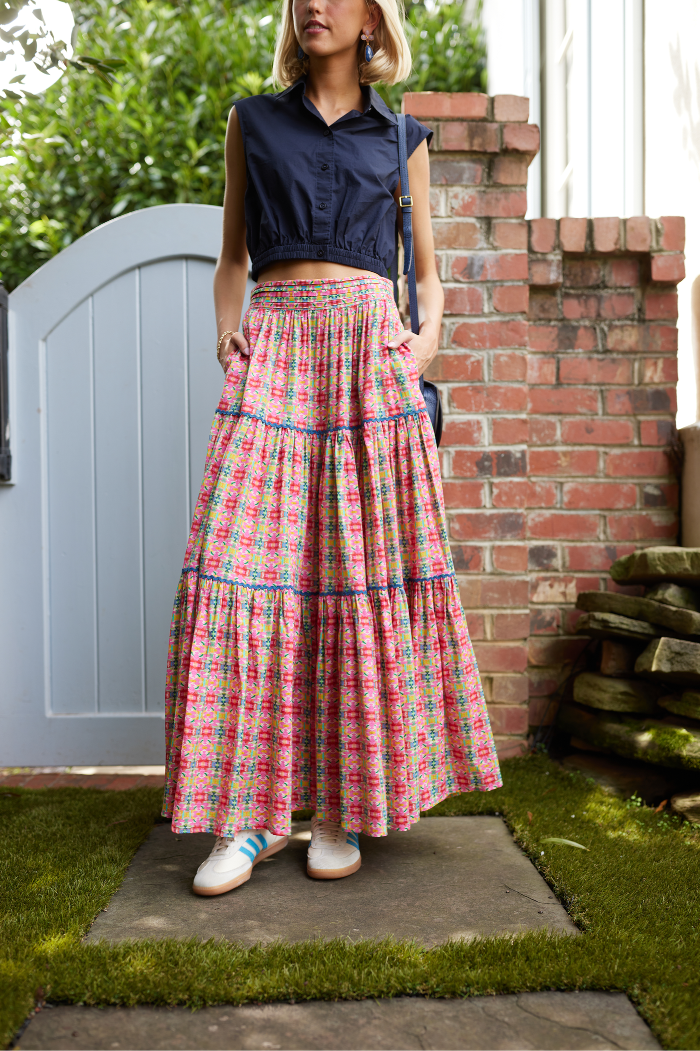 Tiered Maxi Skirt - Moroccan Pink