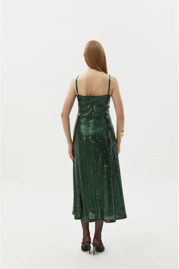 Sequined Midi Length Regular Dress