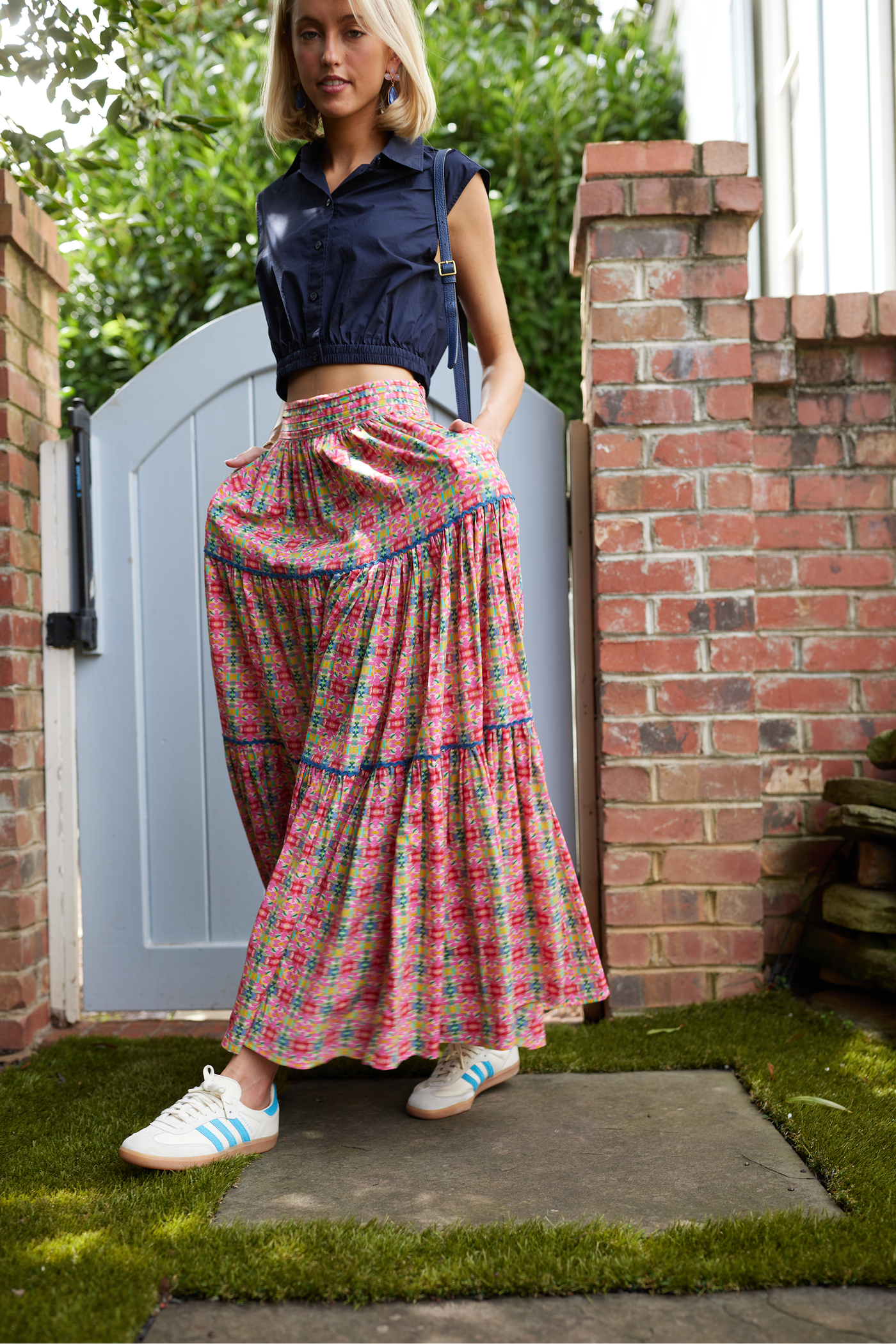 Tiered Maxi Skirt - Moroccan Pink