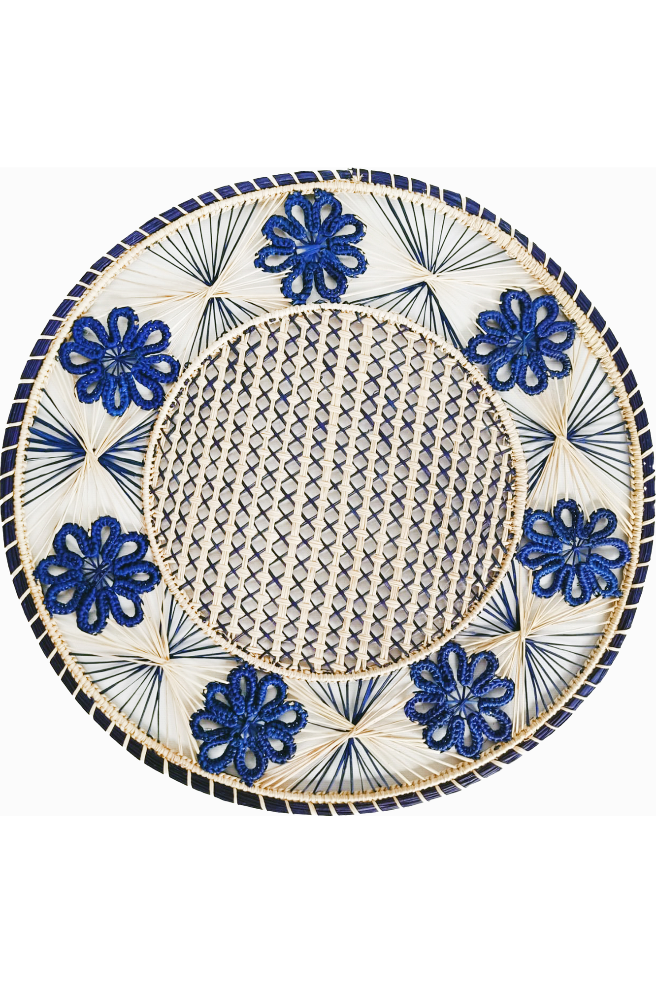 Irca Palm Placemats-Blue S/4