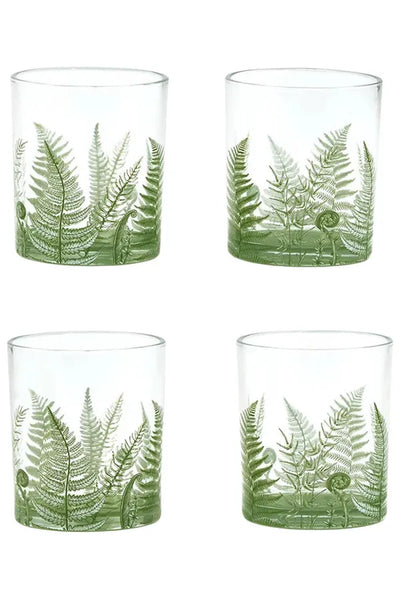 Fern cocktail glasses s/4