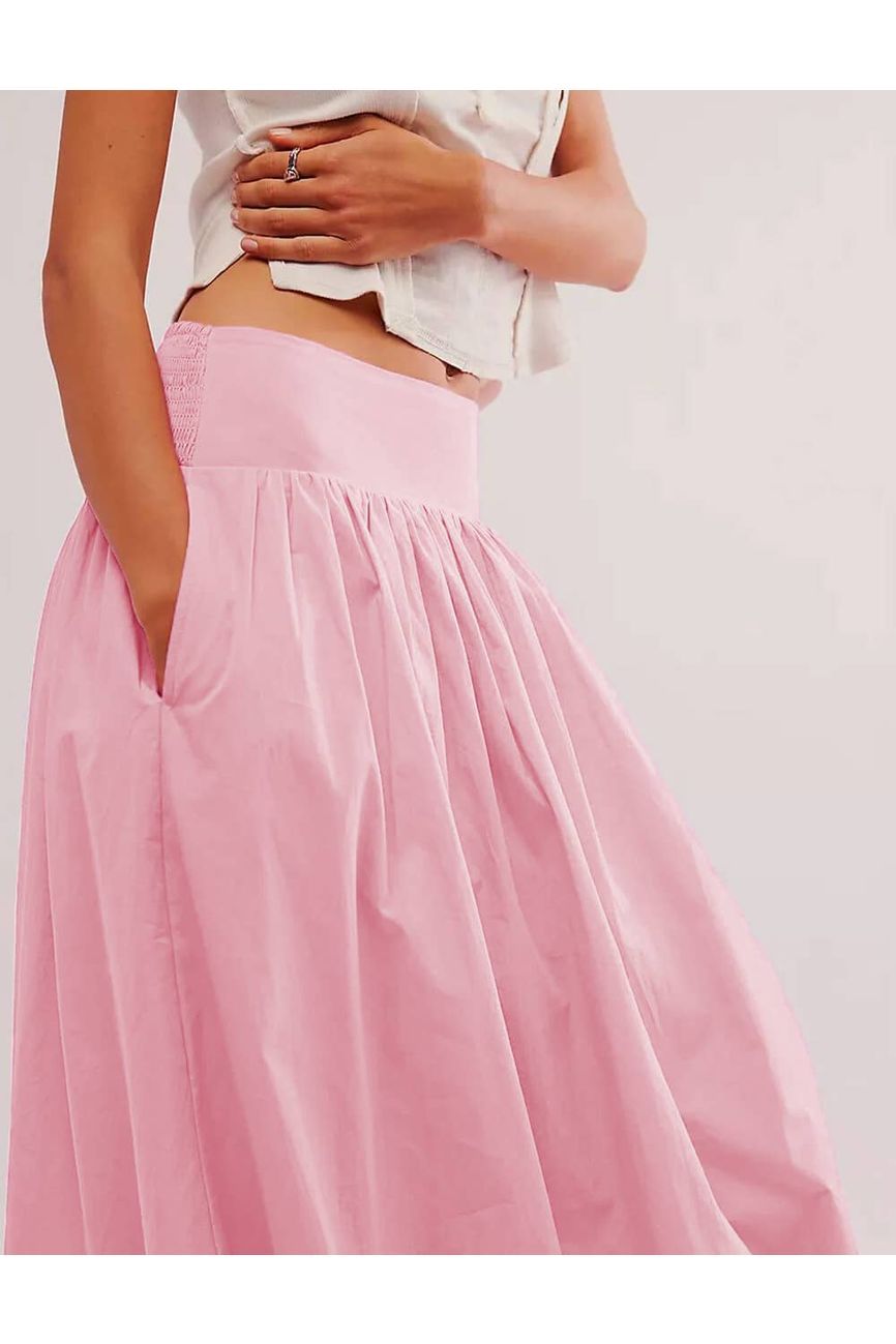 Wide Waistband Bubble Skirt