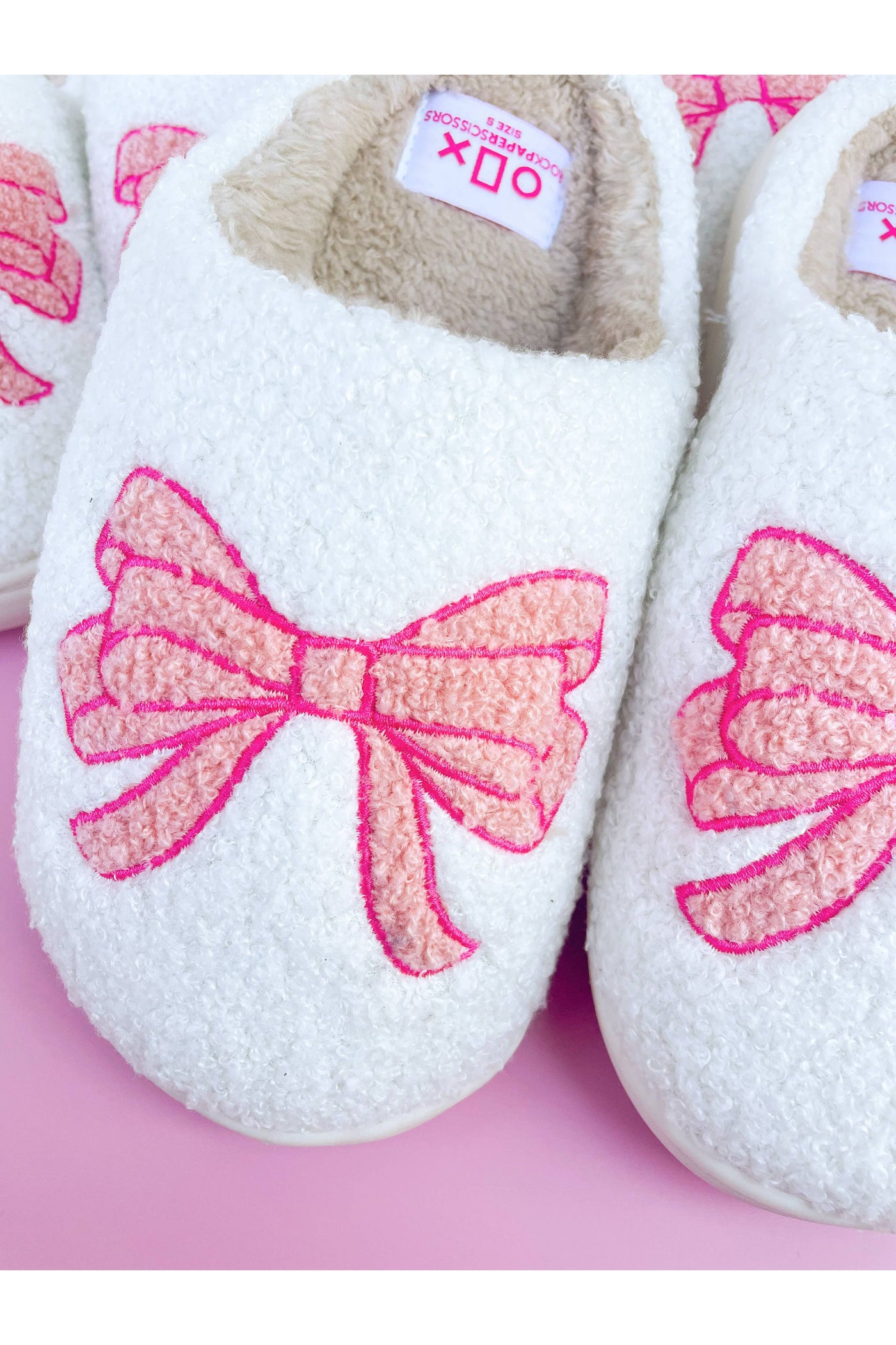 Pink Bow Slippers