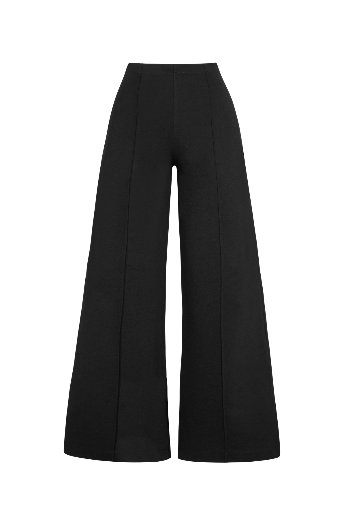 Black Ponte Wide Leg Pants