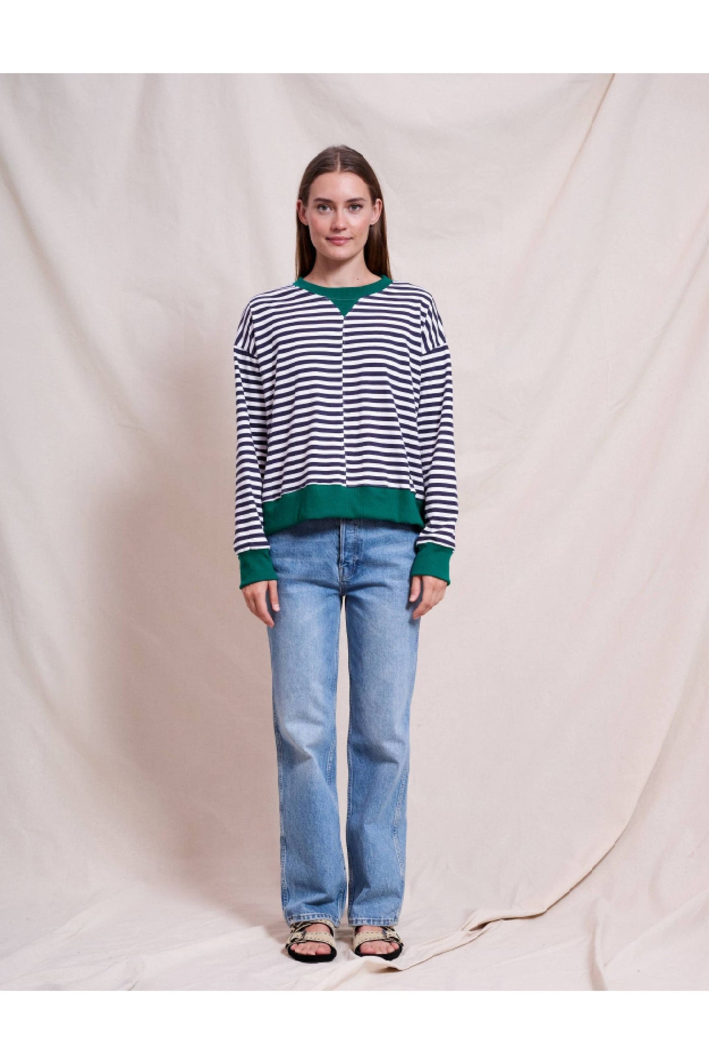 Stripe Pullover Sweatshirt