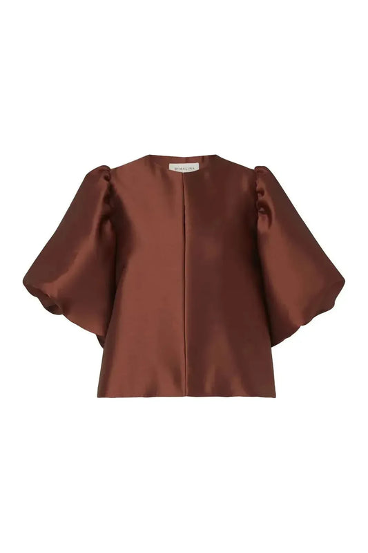 Cleo Blouse-Chocolate Brown