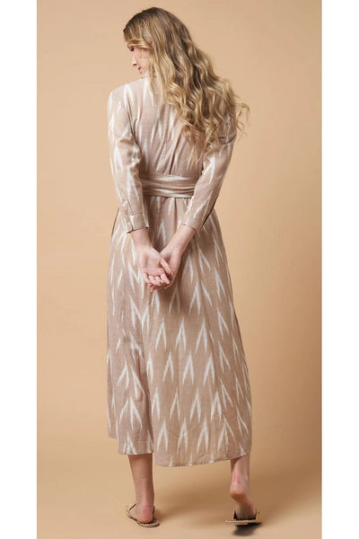 Luciana Ikat Dress Khaki