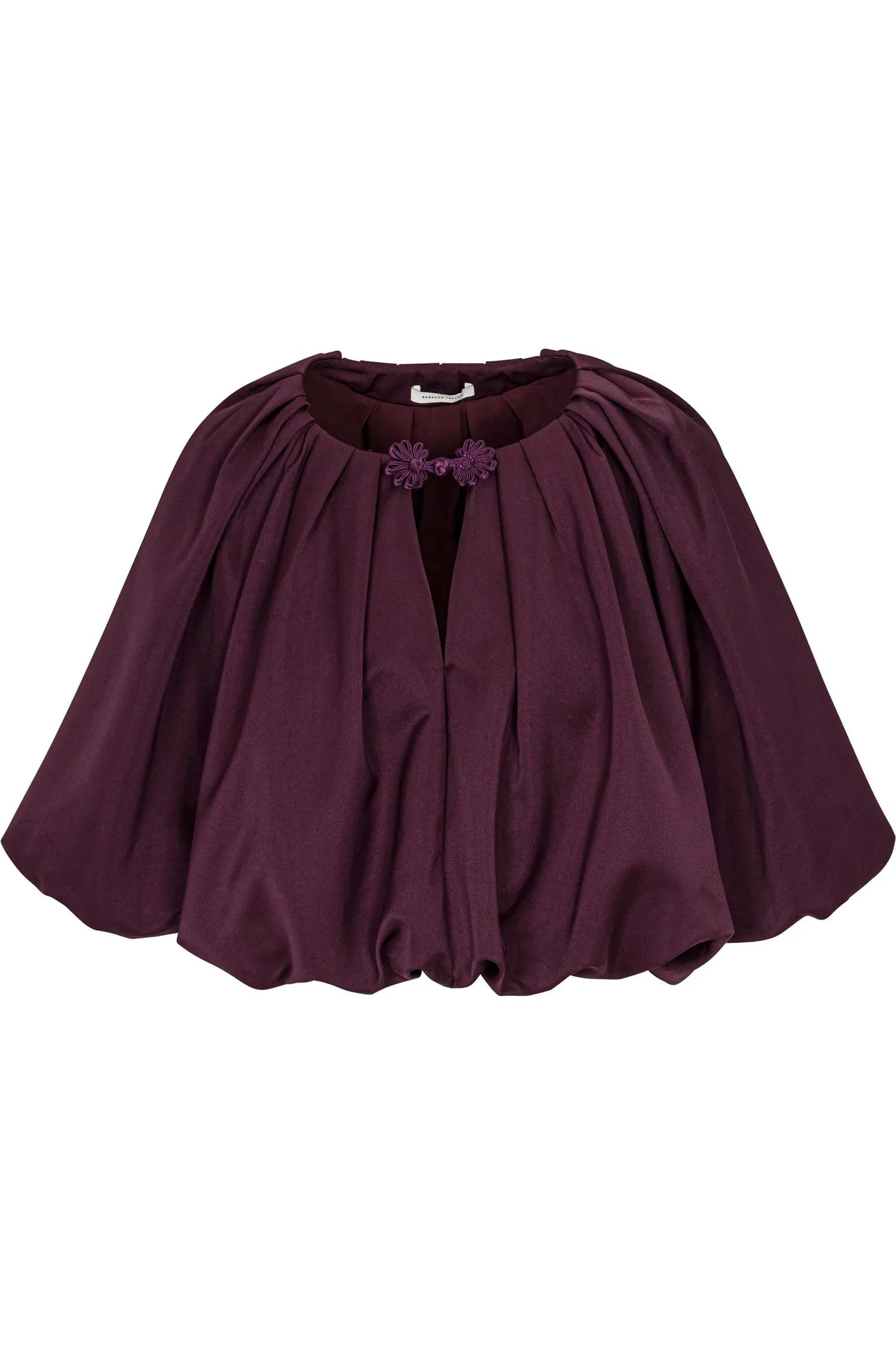 Sateen Bubble Top-Plum