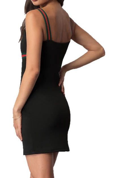 Short Dress with Elastic Straps