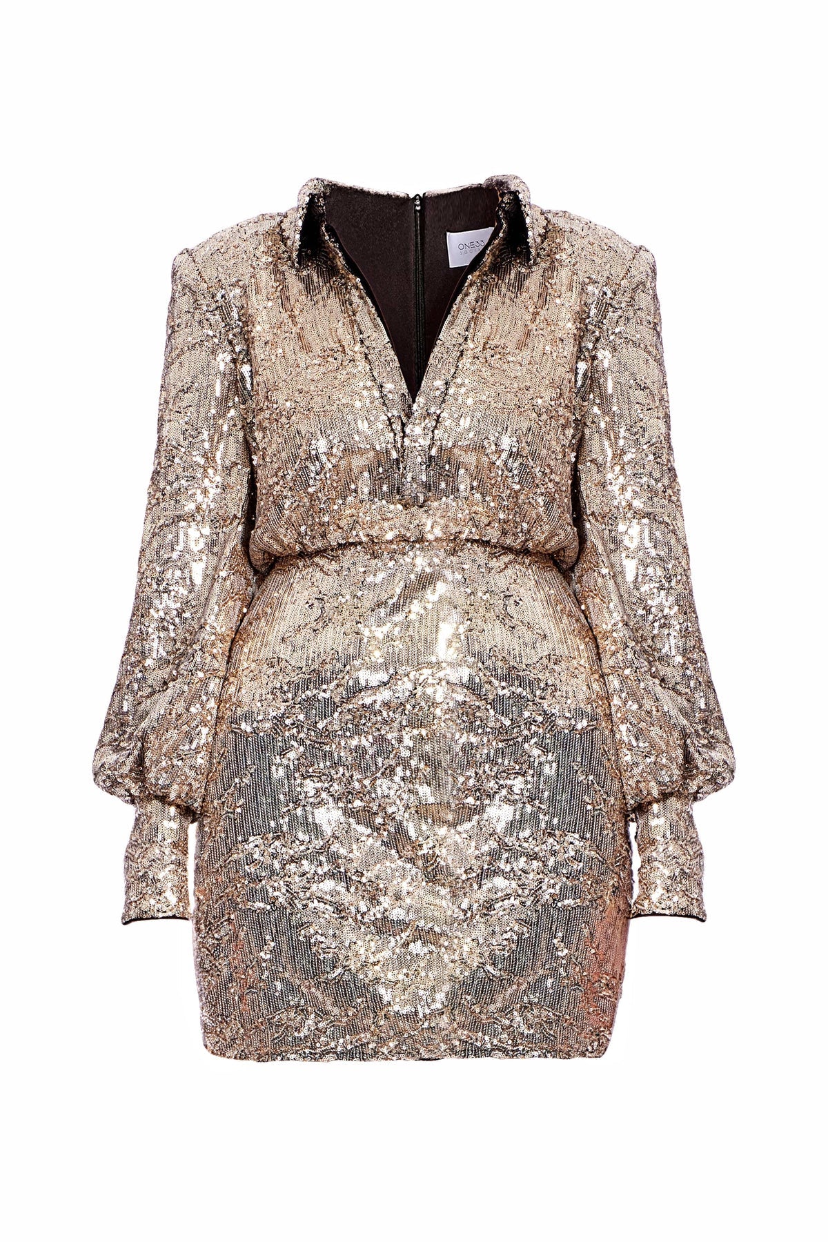 Gold Sequin Shirt Dress