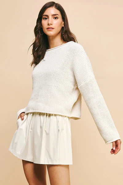 Rolled Edge Sweater