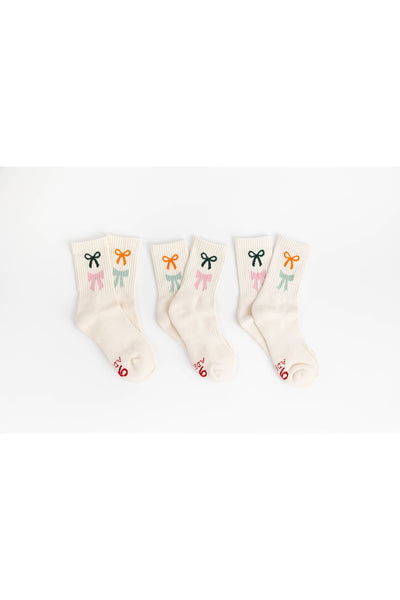 Multicolor Bows Socks