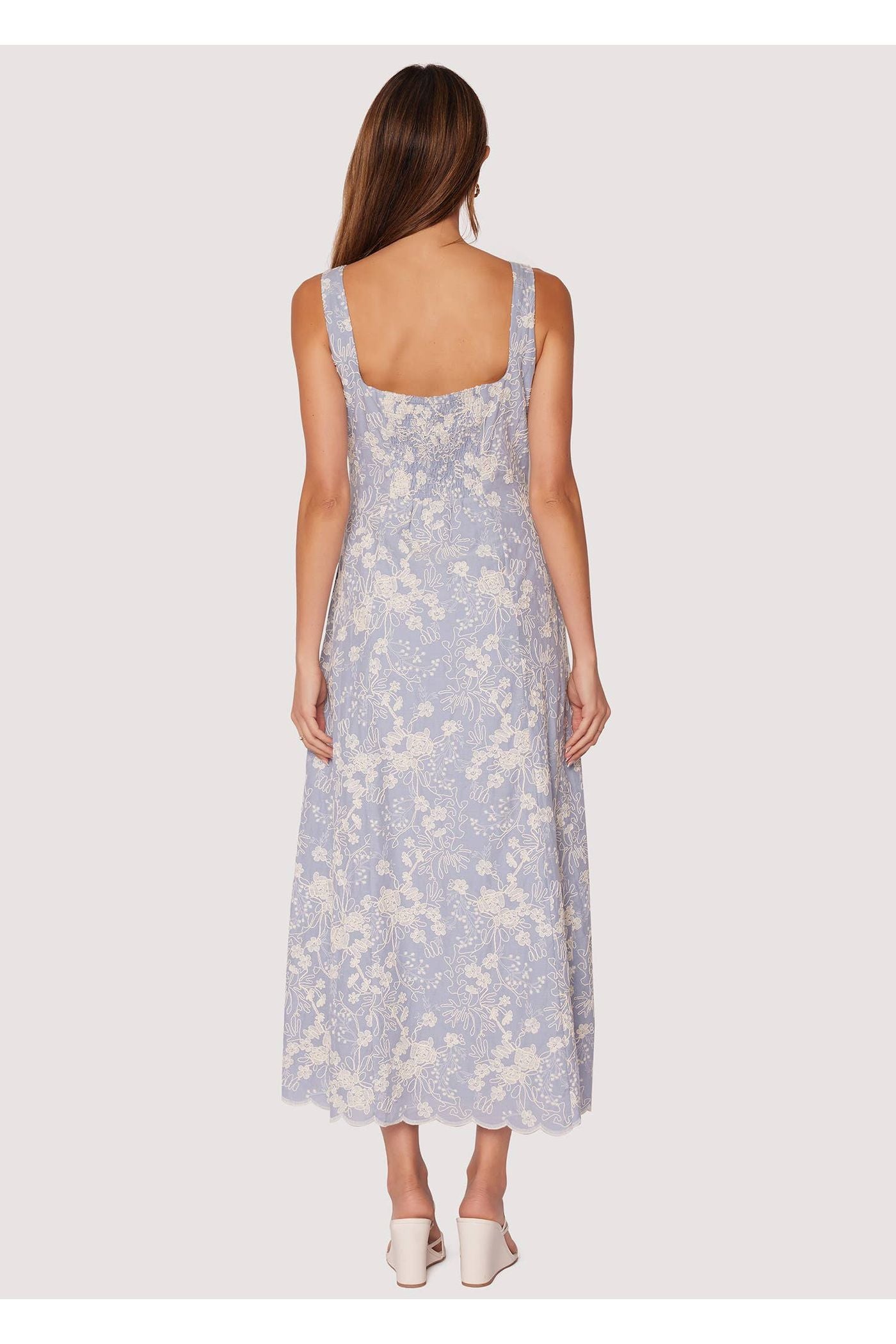 Lost + Wander - Springtide Splendor Maxi Dress - Spring Floral Cotton: LIGHT BLUE / M