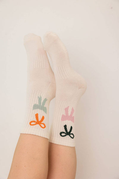 Multicolor Bows Socks