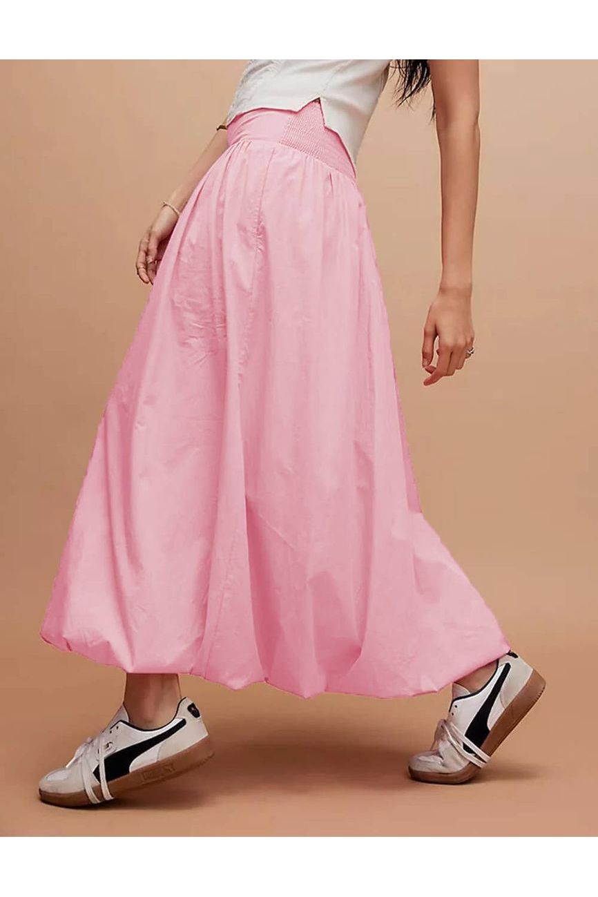 Wide Waistband Bubble Skirt