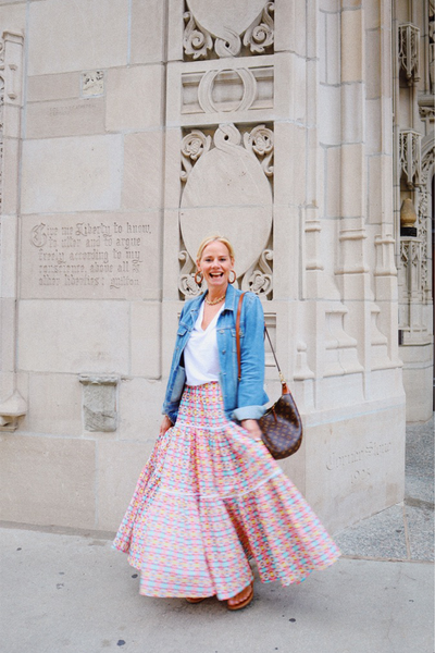 Brooks Avenue - Triple Tiered Maxi Skirt - Sumner Pink