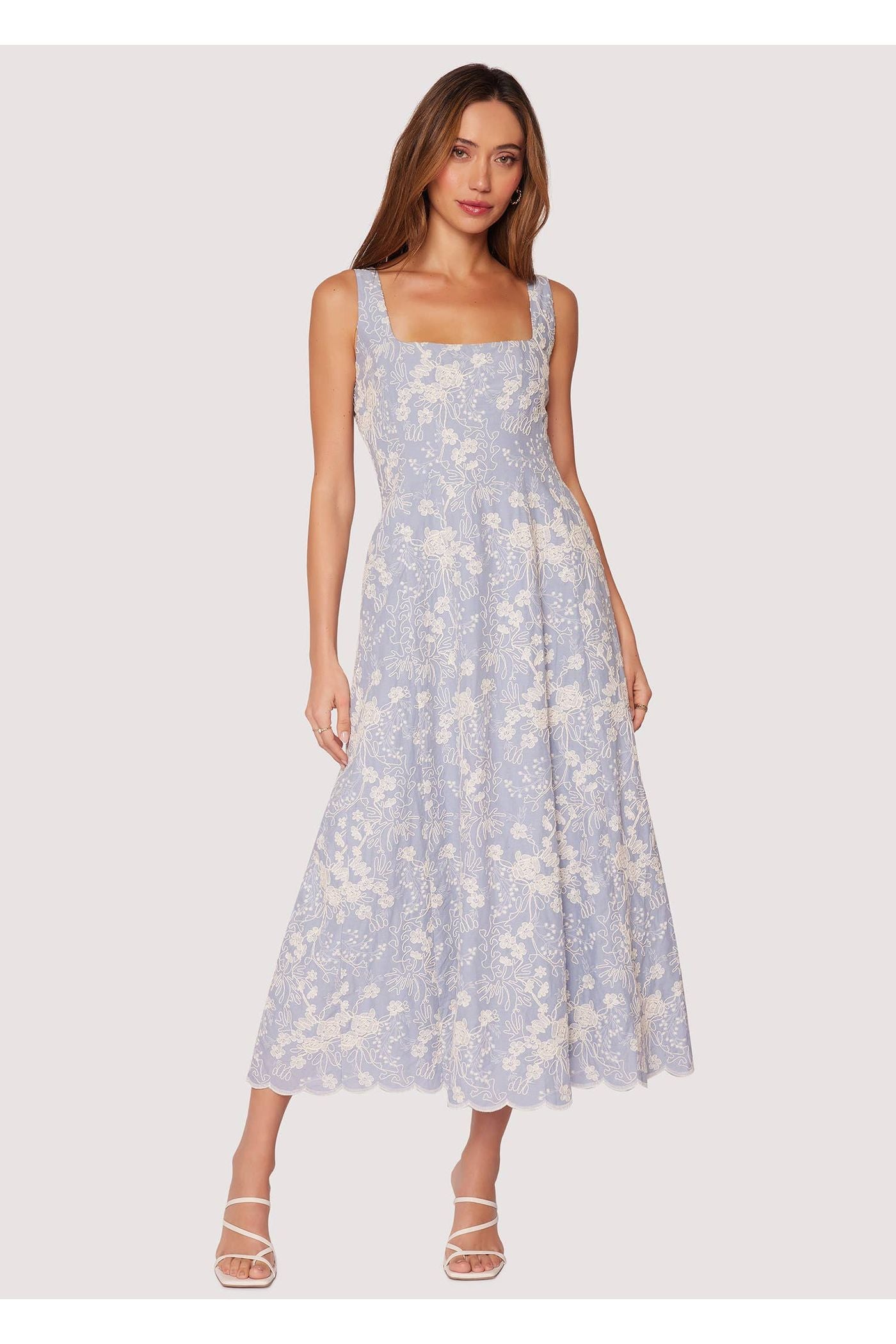 Lost + Wander - Springtide Splendor Maxi Dress - Spring Floral Cotton: LIGHT BLUE / M